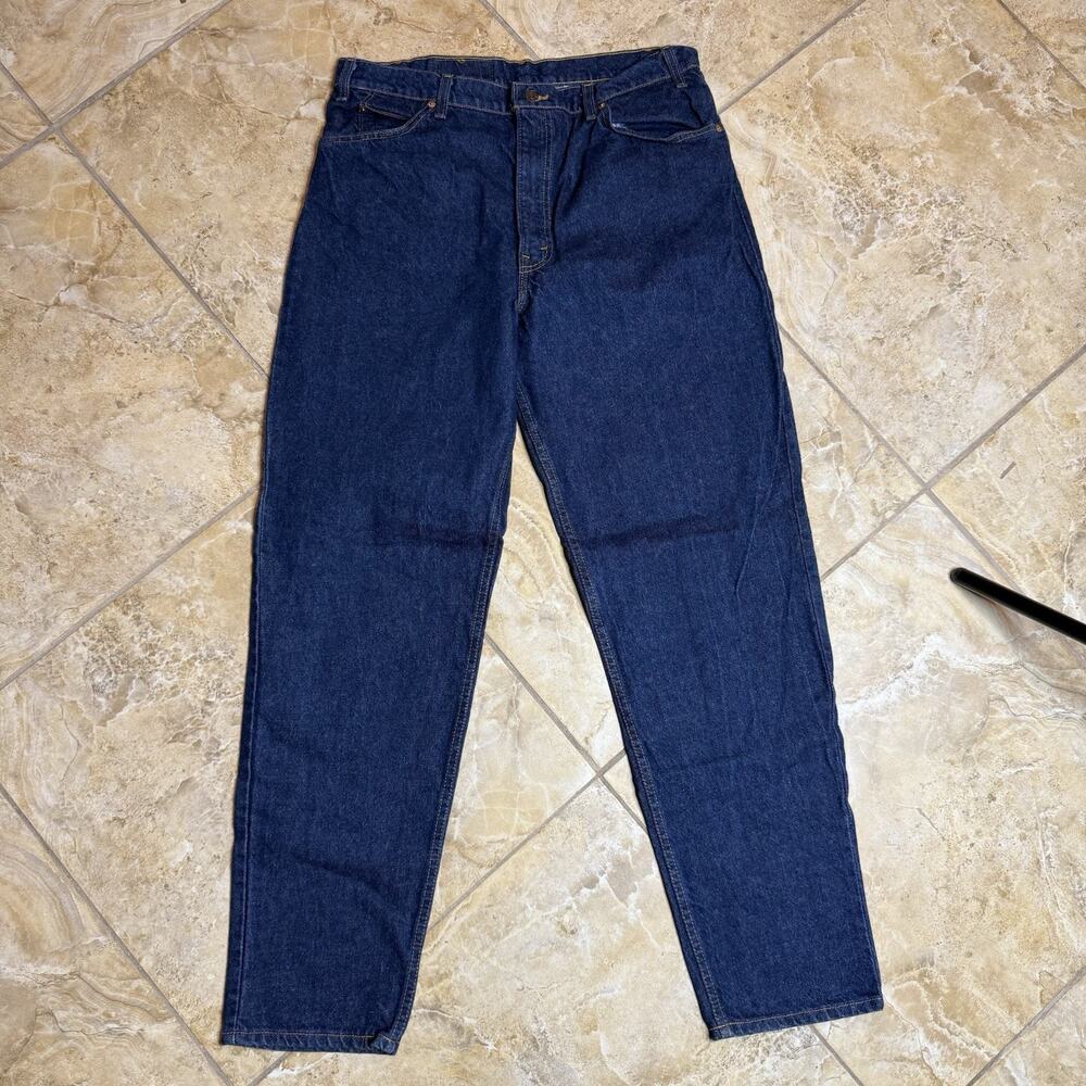 Vintage 90s Levi’s 550 Orange Tab Jeans 38x34 USA Relaxed Tapered Dark Blue